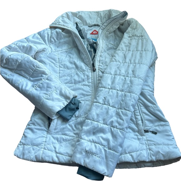 Columbia Jackets & Blazers - Columbia lightweight omni heat white puffer jacket